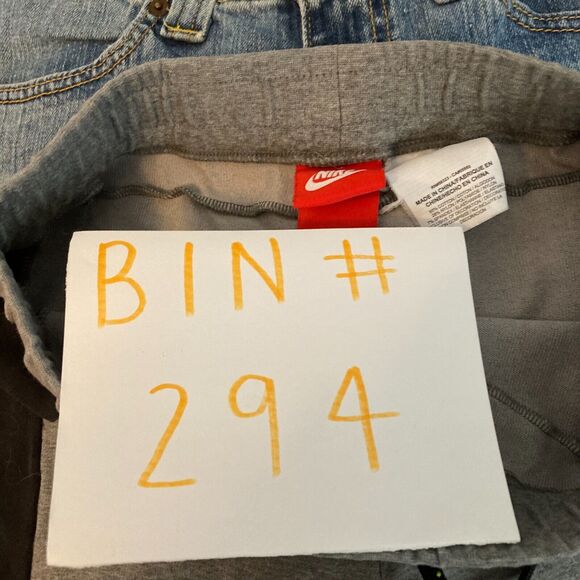 Nike Sweatpants Women S Gray Black Stripe Cotton Stretch Knit Drawstring Joggers - Picture 10 of 10